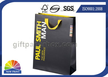 Branding Brown Kraft Paper Bags Customized Paper Shopping Bags With Cotton Handle