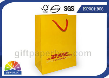 Costume Custom Paper Shopping Bags With Cotton Grosgrain Handle
