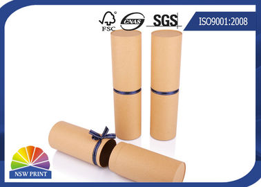 Small Lovely Cylinder Round Cardboard Gift Box Paper Packaging Tube with Ribbon and Lids