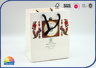 190gsm Solid Colored Art Paper Gift Bag With Ribbon Handle For Christmas Treat Bags