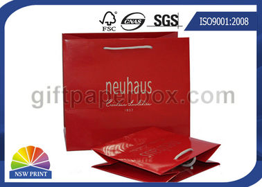 Personalized Retail Shopping Bags / Red or Brown Paper Shopping Bags with Handles