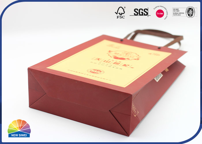 CMYK feito sob encomenda imprimiu os sacos de compras de papel com Logo Eco Friendly Recyclable Material