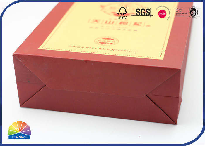 CMYK feito sob encomenda imprimiu os sacos de compras de papel com Logo Eco Friendly Recyclable Material