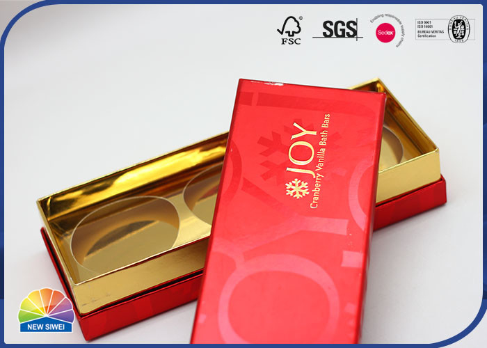 A caixa rígida do pescoço do ombro da joia tira a base da tampa para a garrafa de perfume cosmética