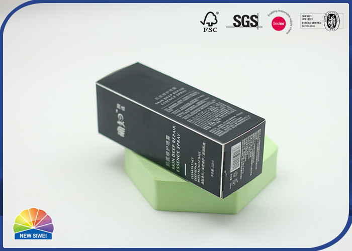 O reverso cosmético Tuck End Folding Carton Box 350gsm revestiu o papel com o carimbo quente da folha