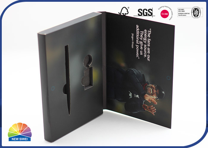 Pacote dado forma livro de Pen And Ink Gift Set da caixa da caixa de Flip Lid Coated Paper Folding