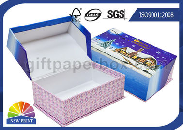 Impressão rígida da caixa de papel do presente do sabão da parte superior do cartão para a promoção do Natal
