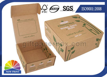 Brown impresso corrugou o empacotamento do produto de beleza das caixas de presente do papel de embalagem da caixa do encarregado do envio da correspondência