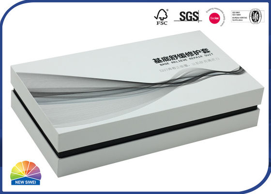 Caixa rígida de papel Textured do ombro com inserção da espuma