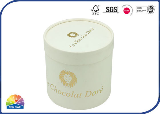 Tubo do papel do cartão do chocolate do carimbo de ouro do cilindro