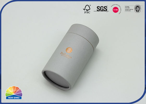 Caixas de empacotamento cosméticas feitas sob encomenda de gravação do tubo de papel da textura com tampa
