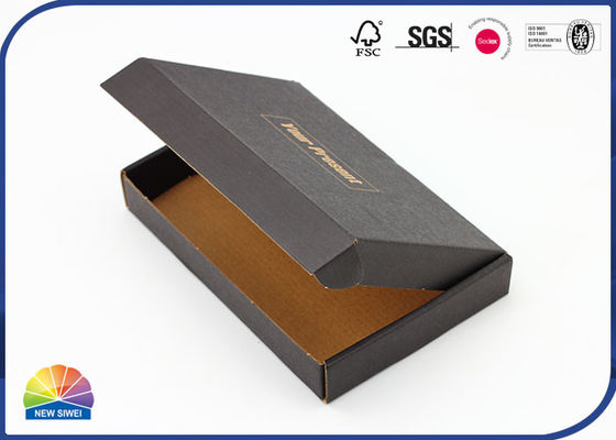 Caixa ondulada do encarregado do envio da correspondência da E-flauta feita sob encomenda de Logo Black Print