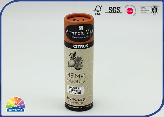 4c imprimiu o empacotamento da garrafa de óleo de Art Paper Cardboard Tube Essential