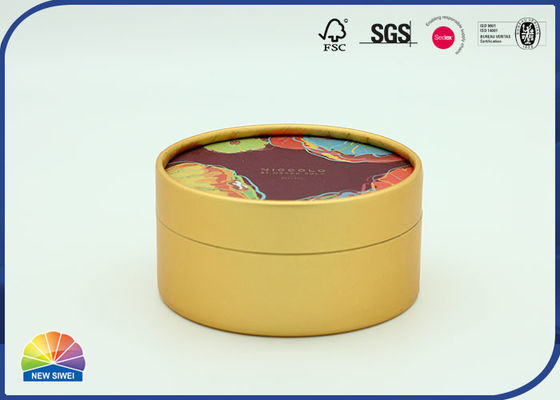 tubo UV de Kraft do cilindro da cópia 4c que empacota o logotipo de carimbo quente
