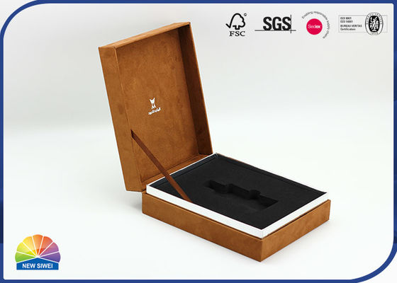 Caixa de presente articulada biodegradável da tampa do estilo retro para a garrafa de vidro