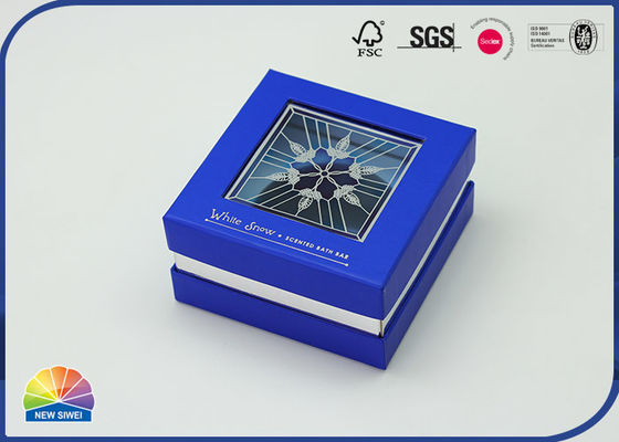 Caixa rígida do ombro do resíduo metálico BOPP da cópia de Pantone com janela visível