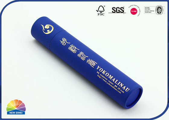 Tubo de empacotamento de papel de Agarwood com carimbo de ouro da tampa