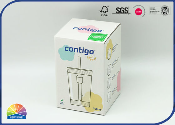 F flauta de Matte Lamination corrugou o envoltório de empacotamento Straw Cup da caixa