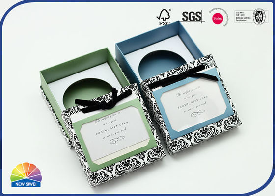 caixa rígida Matte Lamination Flocking Bowknot do pescoço do teste padrão da cópia 4c