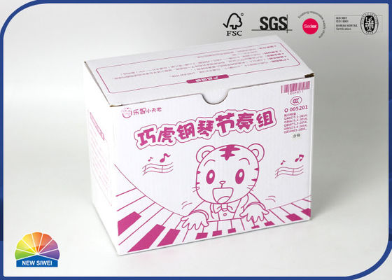 Offset cor-de-rosa CMYK que imprime caixa de empacotamento ondulada Matte Recycled