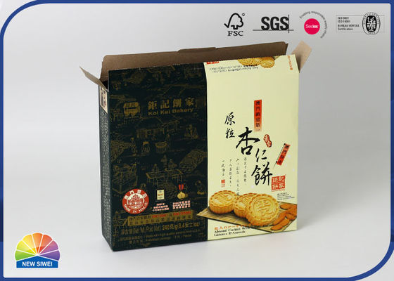 Chocolates Biscoitos Caixa De Papelão Dobrável Plana Impressão Offset Personalizada