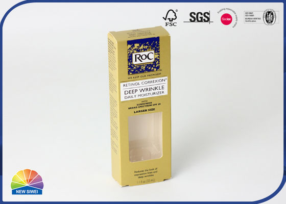 A caixa de presente cortada de creme do cartão da janela do banho gravou