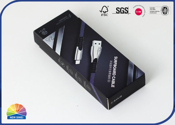 Dobradura de gravação do cabo de USB que desliza a caixa de papel que carimba o revestimento UV
